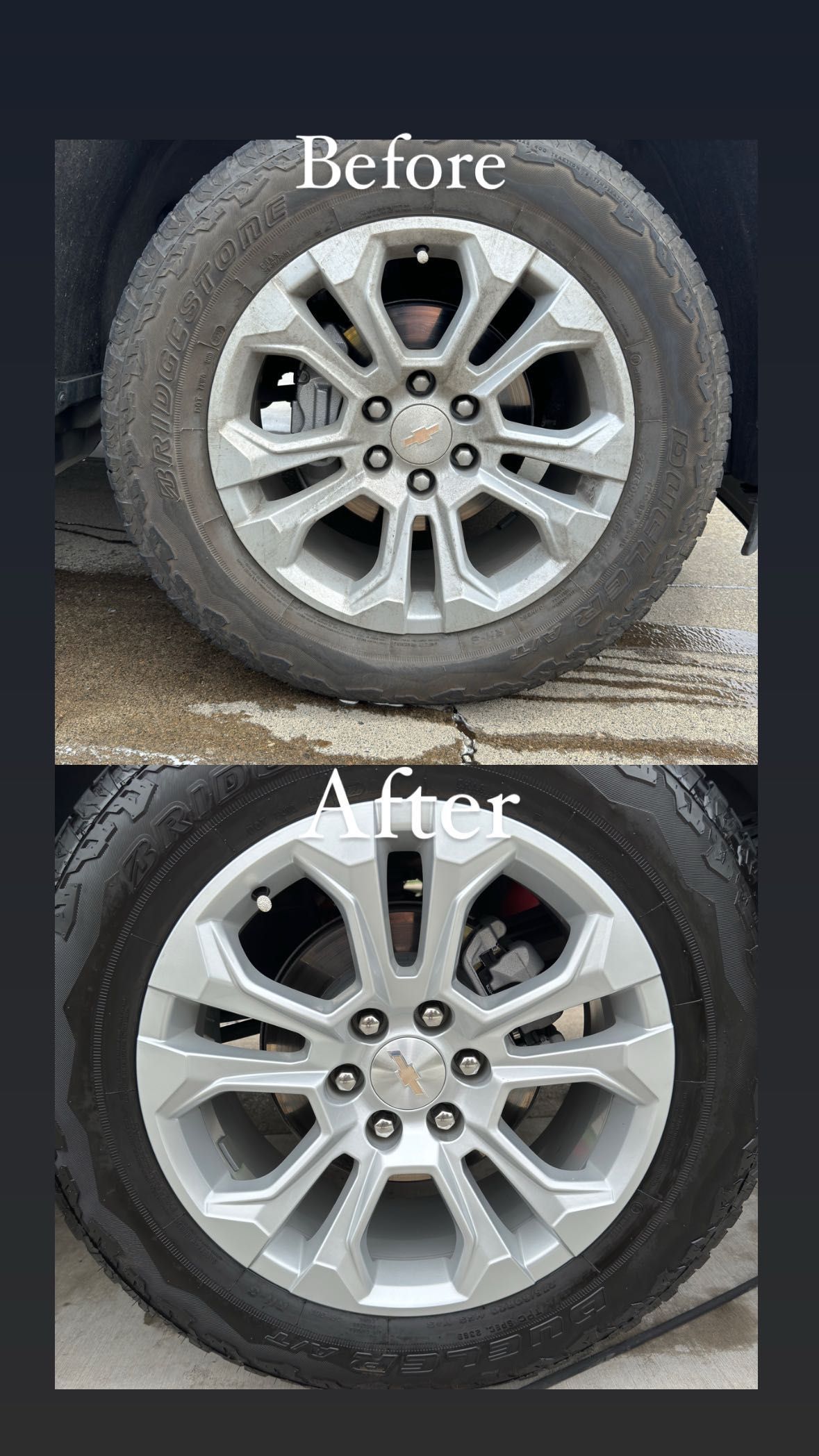 Wheel cleaning and protection as part of ceramic coating package
